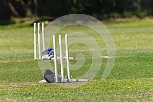 Cricket Wickets Pitch Helmets Bats