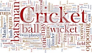 Cricket word cloud