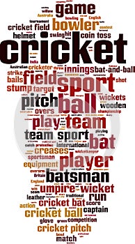 Cricket word cloud