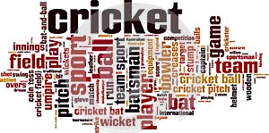 Cricket word cloud