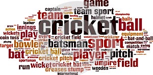 Cricket word cloud