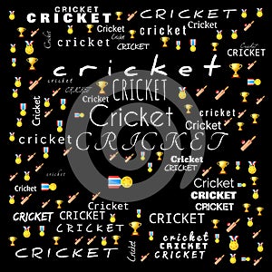 cricket word cloud use for banner, painting, motivation, web-page, website background, t-shirt & shirt printing, poster, gritting