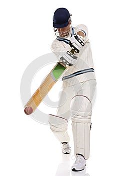 Cricketer playing ashot photo