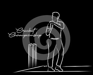 Cricketer Want Review - single line art drawing photo