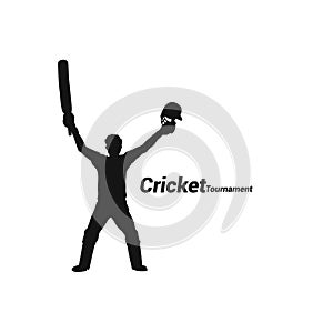 Cricketer won the match vector illustration design.