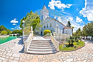 Crikvenica. Church of the Assumption of the Blessed Virgin Mary and Crikvenica waterfront view