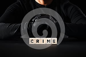Crime, criminal or criminality concept photo