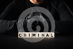 Crime, criminal, criminality, thief or burglar concept