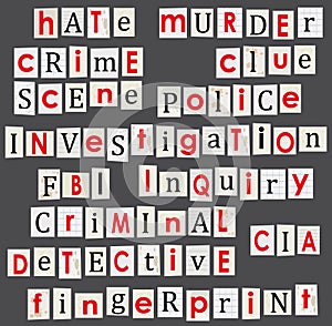 Crime and forensic science theme illustration. photo