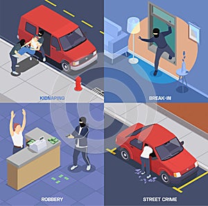 Crime Isometric 2x2 Set