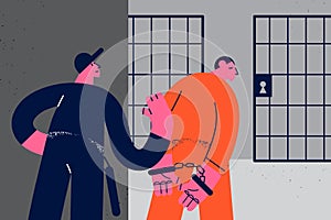 Crime, punishment and prison concept photo