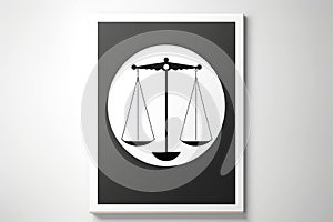 Crime scale symbol legal lawyer justice illustration law icon balance background