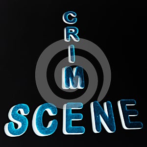 crime scene background presented on dark abstract