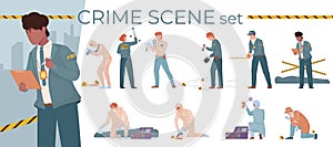 Crime Scene Compositions Set