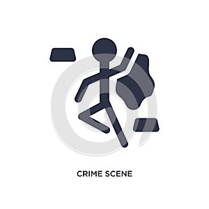 crime scene icon on white background. Simple element illustration from law and justice concept