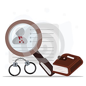 Crime scene investigation, forensic analysis of a suspect.