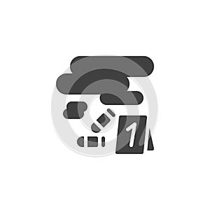 Crime scene investigation vector icon