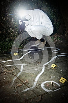 Crime scene photographer