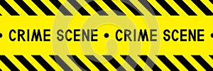 Crime scene. Police line. Warning tape