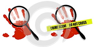 Crime Scene Red Handprints