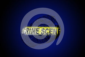 Crime scene tape blue