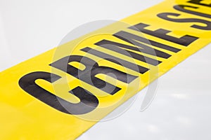 Crime scene tape isolated on white background