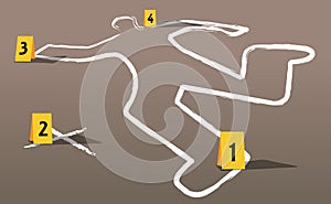 Crime scene vector