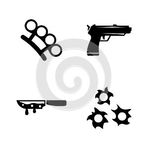 Crime. Simple Related Vector Icons