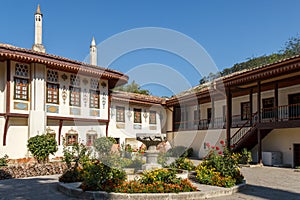 Crimea, Bakhchisarai. Courtyard of palace of the Khans photo