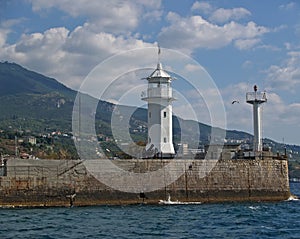 Crimea. Beacon in Yalta port