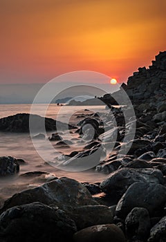 Crimea coast summer vacation sea sunset landscape