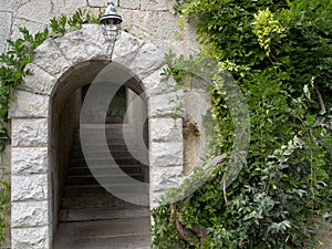 Crimea, Livadiya. Ladder under an arch