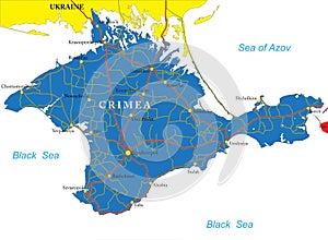 Crimea map photo