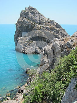 Crimea mountains, rock diva , Cat Rock , Simeiz . Mount Ai-Petri . Types of Crimea.