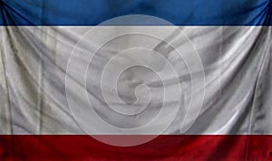 Crimea Wave Flag Close Up