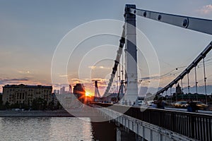 Crimean bridge Krymsky Bridge in Moscow