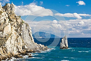 Crimean landscape near Yalta on a Black Sea shore photo
