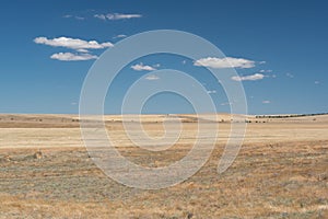 Crimean steppe, sky, grass and clouds