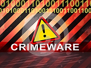 Crimeware Digital Cyber Hack Exploit 2d Illustration