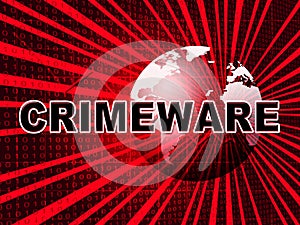 Crimeware Digital Cyber Hack Exploit 2d Illustration
