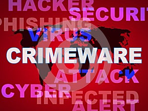 Crimeware Digital Cyber Hack Exploit 2d Illustration