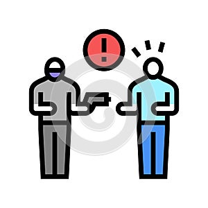 criminal attempt and conspiracy color icon vector illustration