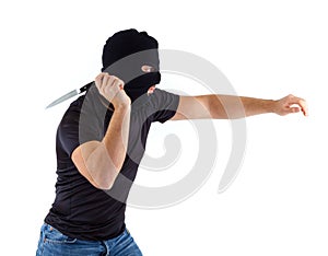 Criminal with balaclava