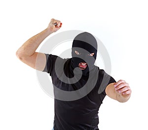 Criminal with balaclava