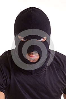 Criminal with balaclava
