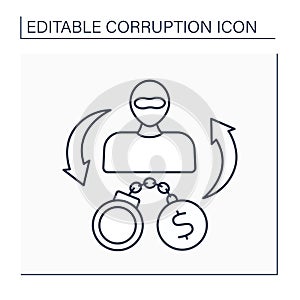 Criminal enterprise line icon