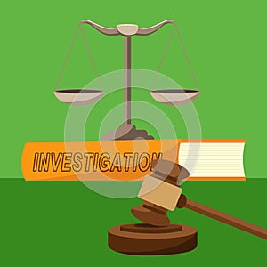 Criminal Investigation Balance Showing Crime Detection Of Legal Offense 3d Illustration