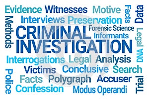 Criminal Investigation Word Cloud photo