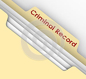 Criminal Record Manila Folder Crime Data Arrest File