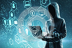 Criminal and technology concept